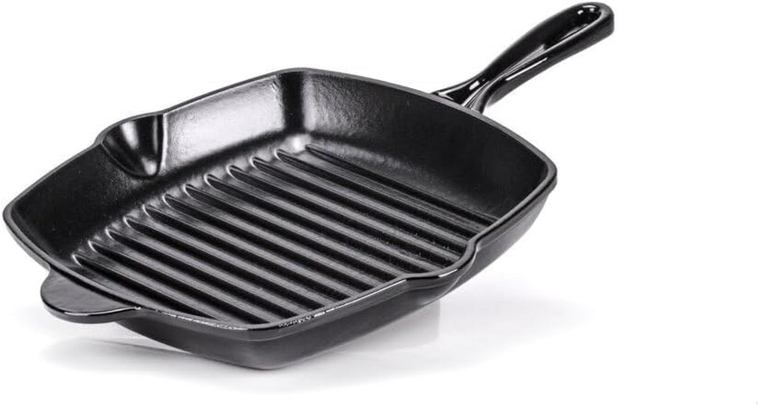 Berndes b. iron Grillpfanne, Pfanne, Induktionsgeeignet, Gusseisen, Schwarz / Grau, 27 x 27 cm, 034233 Bild 1