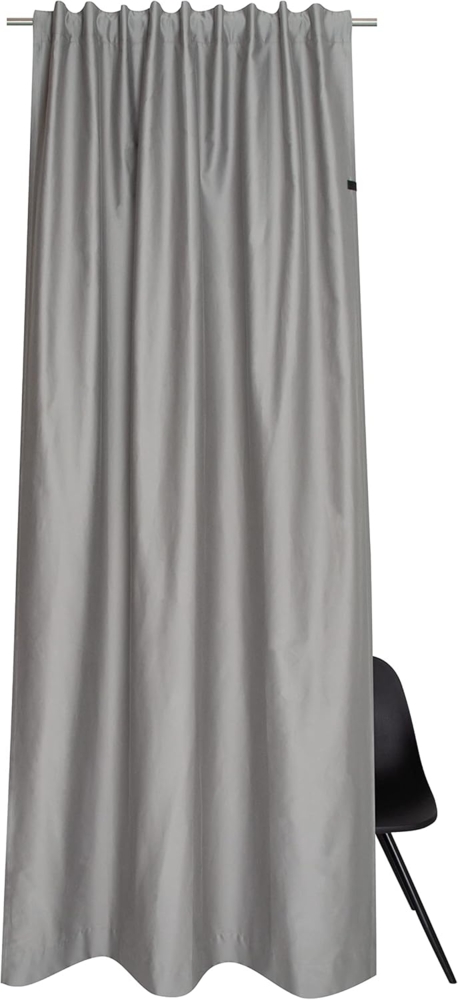 SCHÖNER WOHNEN-Kollektion Vorhang Soft, Multifunktionsband (1 St), blickdicht, Jacquard, mit Lederapplikation Bild 1