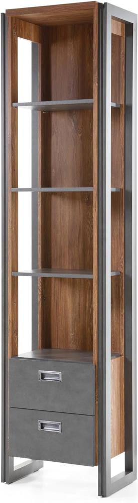 Hochschrank Auburn Eiche Stirling und Matera grau 49 x 202 cm Bild 1