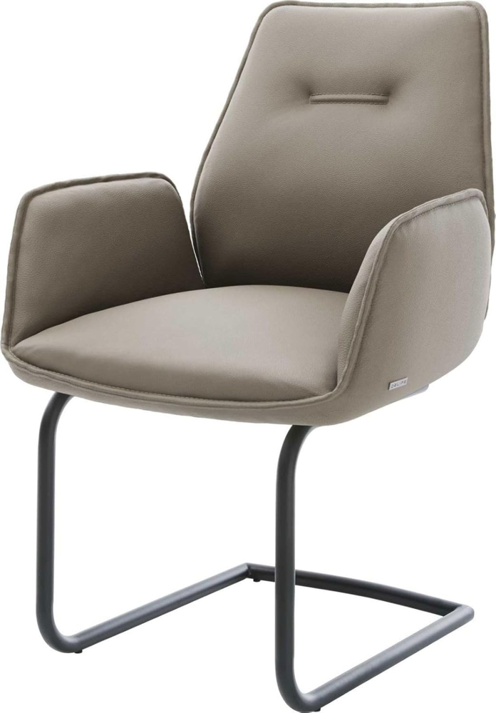 Freischwinger Zoa-Flex Echt-Leder Schlamm Freischwinger rund Schwarz Taschenfederkern Bild 1