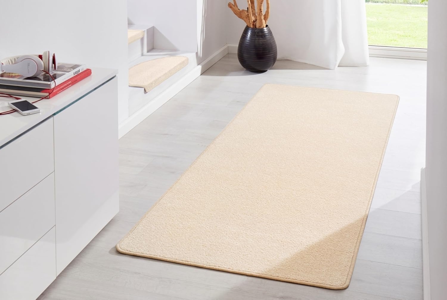 Kurzflor Teppich Fancy - 80x200x0,7cm Bild 1
