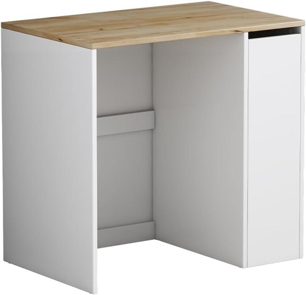 Vicco Waschmaschinenschrank Viktor 93,5 x 60 cm, Eiche Weiß, Badschrank Bild 1