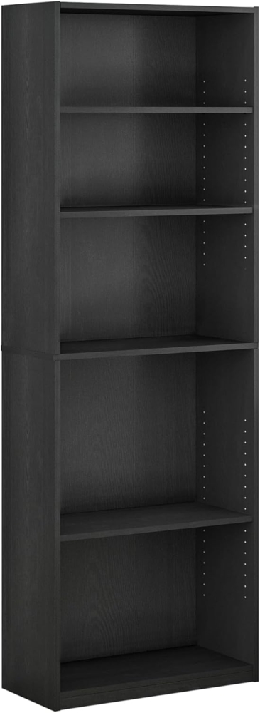 Furinno JAYA Einfaches Bücherregal, holz, schwarz, 24. 13 x 24. 13 x 180. 85 cm Bild 1