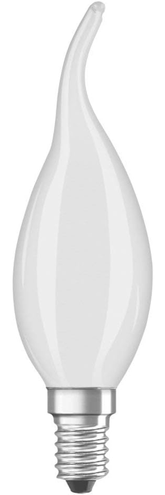OSRAM Dimmbare Filament LED Lampe mit E14 Sockel, Warmweiss (2700K), Windstoß Kerze, 4W, Ersatz für 40W-Glühbirne, matt, LED Retrofit CLASSIC BA DIM, Warmweiß Bild 1