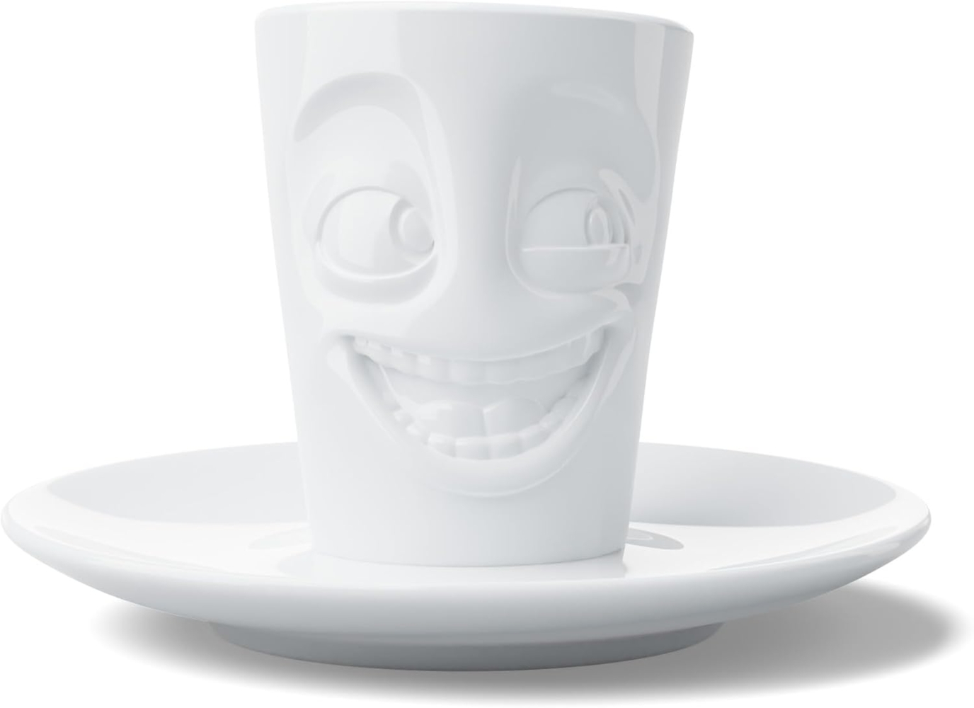 Fiftyeight Products Espresso Mug mit Henkel witzig weiß Bild 1