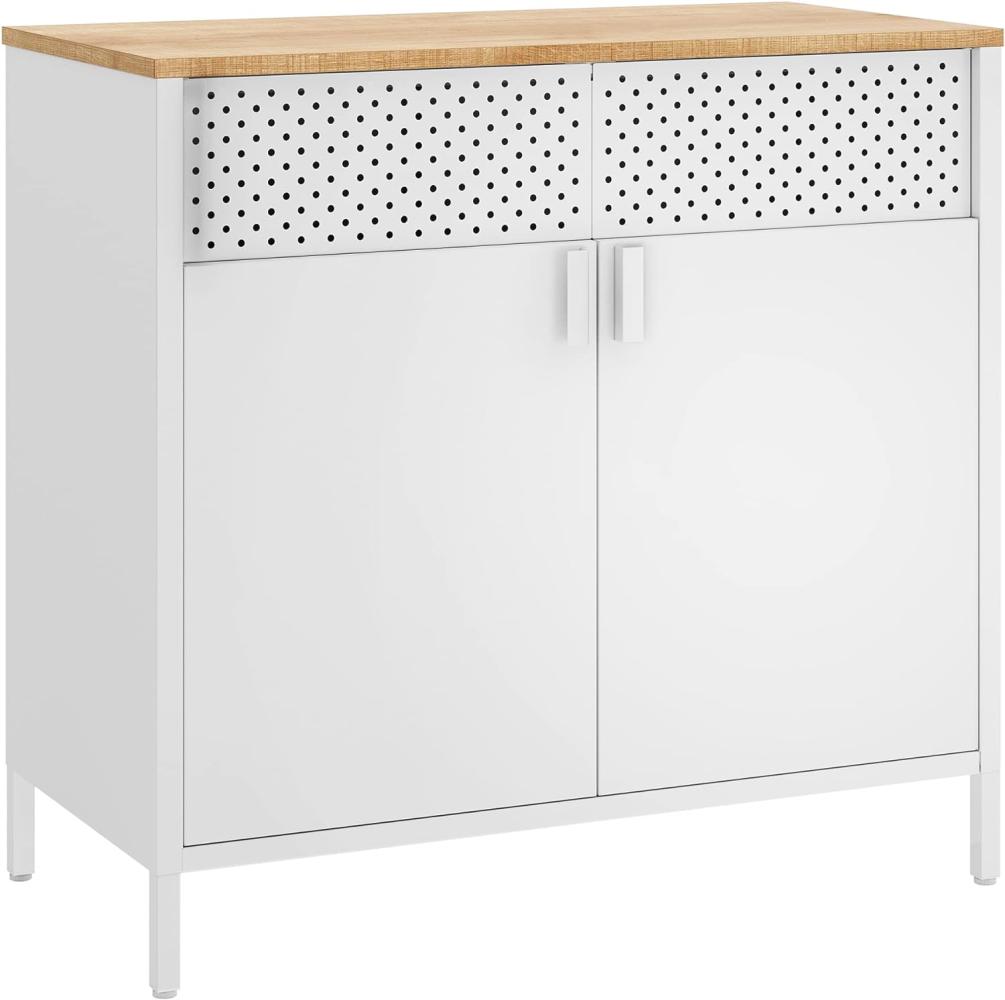 SONGMICS Sideboard Küchenschrank, Metallschrank, mit Doppeltür, Stahlgestell Bild 1