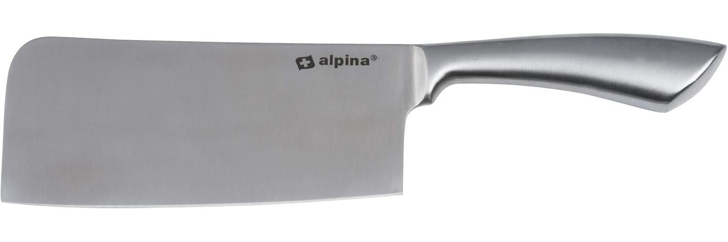 Alpina Hackbeil Hackmesser aus Edelstahl 18cm - Fleischermesser Metzgerbeil Küchenbeil Beil Bild 1