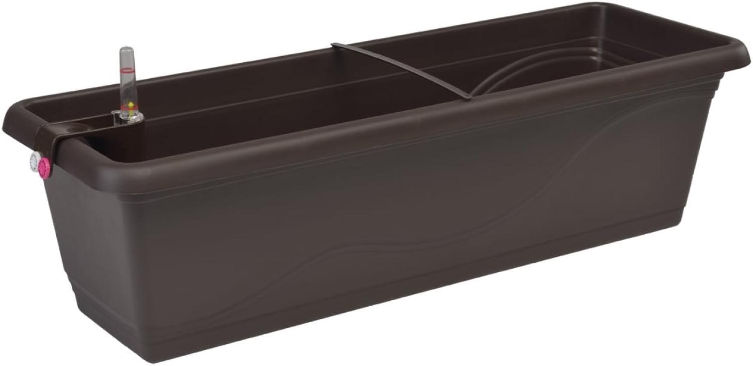 Plastkon Selbstbewässerung Blumenkasten Smart System Fantazie 80 cm, braun Bild 1