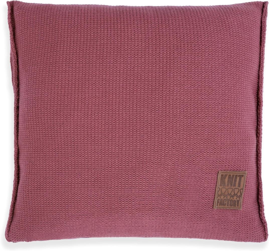 Knit Factory Uni Kissen 50x50 cm Glatt Rot Bild 1