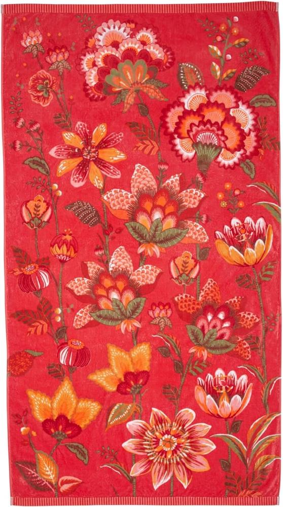 PIP Studio Family Strandtuch Liegetuch 100x180 Sunny rot Blüten Romantik Bild 1