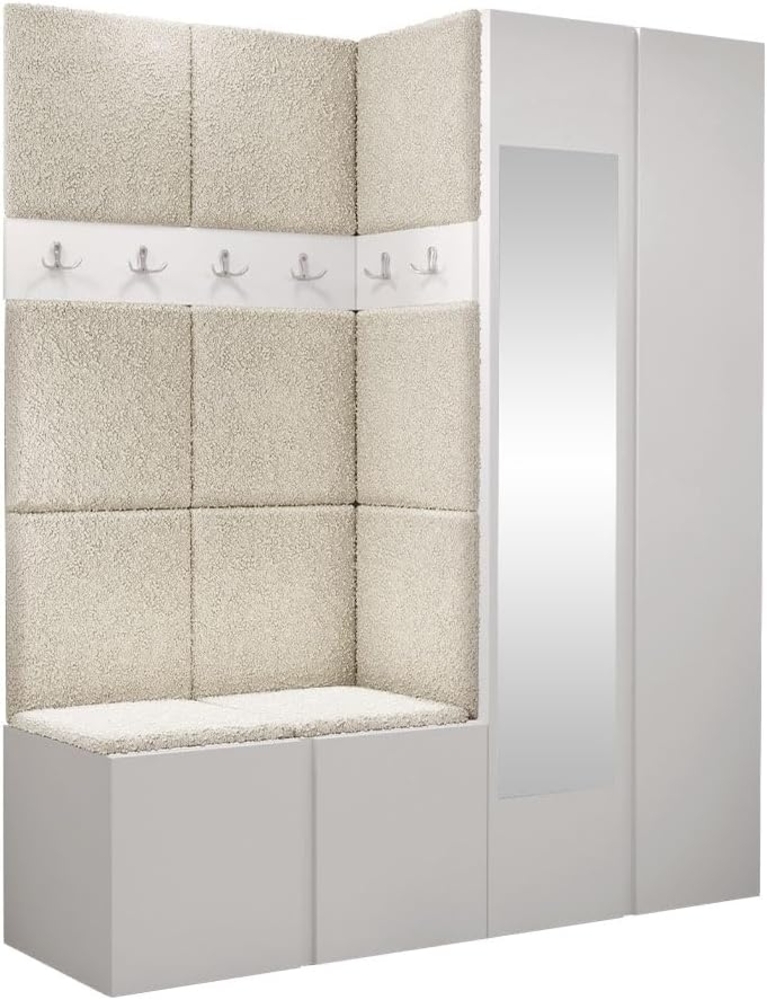 Garderoben-Set Monati XII, Weiß, Farbe: Abriamo 03 Bild 1