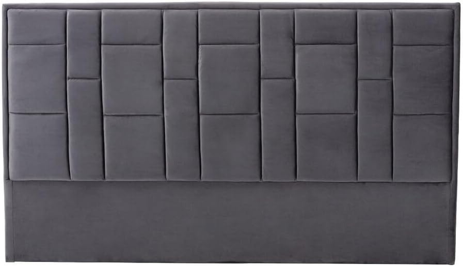 Vente-unique - Bettkopfteil - 180 cm - Samt - Dunkelgrau - HERMINE Bild 1