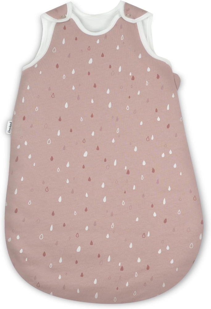 Ehrenkind® Baby Sommerschlafsack Rund | Bio-Baumwolle | Sommer Schlafsack Gr. 50/56 Rose Tropfen | Schlafsack Baby Schlafsack Kinder Bild 1