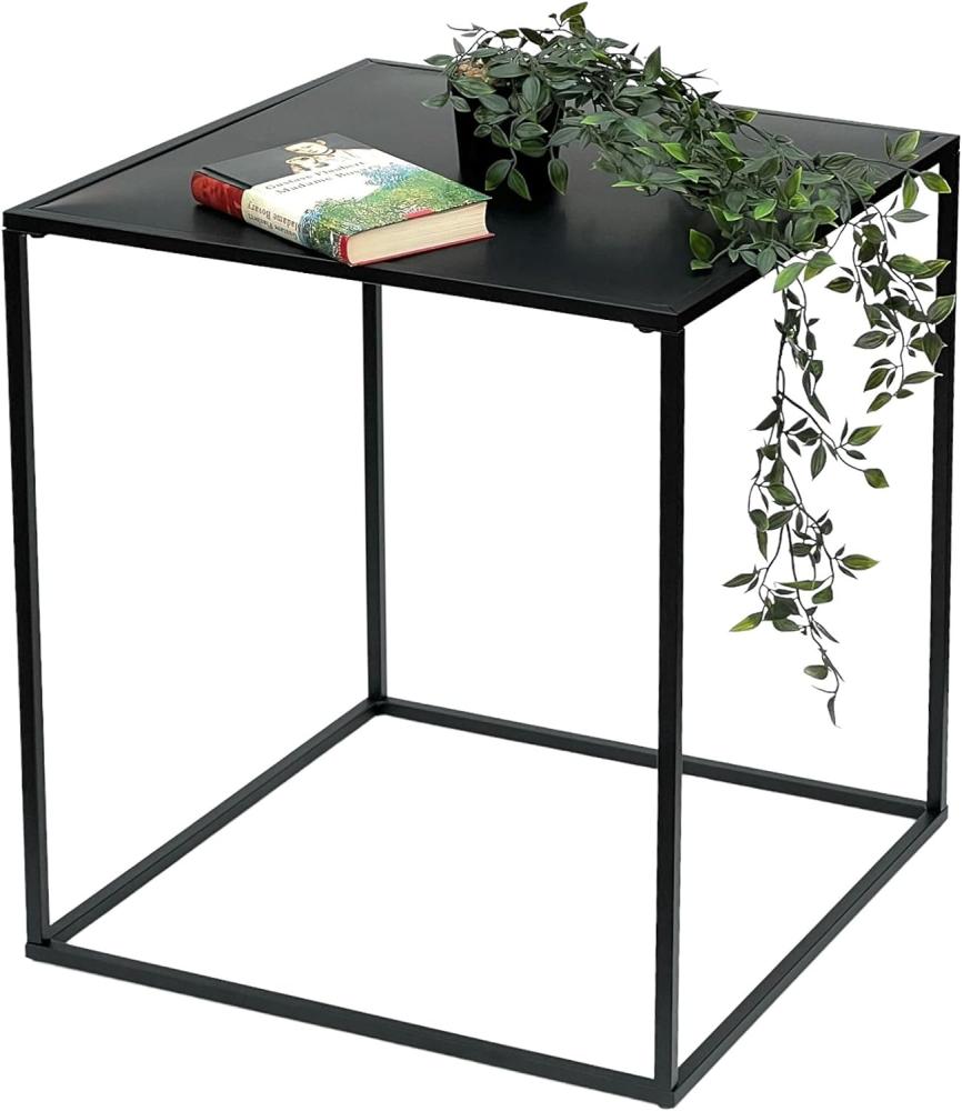 DanDiBo Couchtisch Schwarz Metall L Beistelltisch Wohnzimmer 96252 Tisch Beistelltisch 52 cm Sofatisch Küchentisch Modern Bild 1