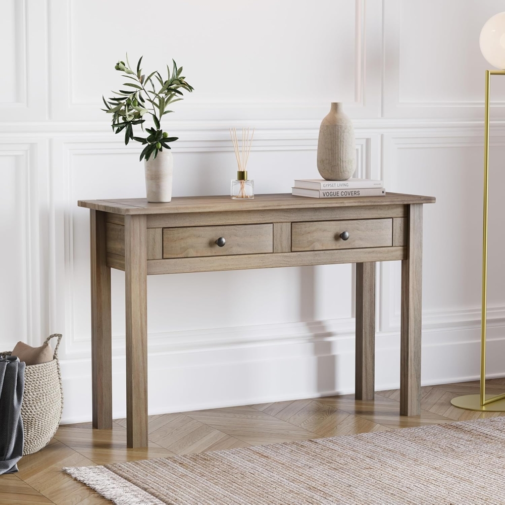 Vida Designs-Panama 2 Schubladen-Konsolentisch, Holz,Kiefer, 73.0 x 40.0 x 110.0 Bild 1