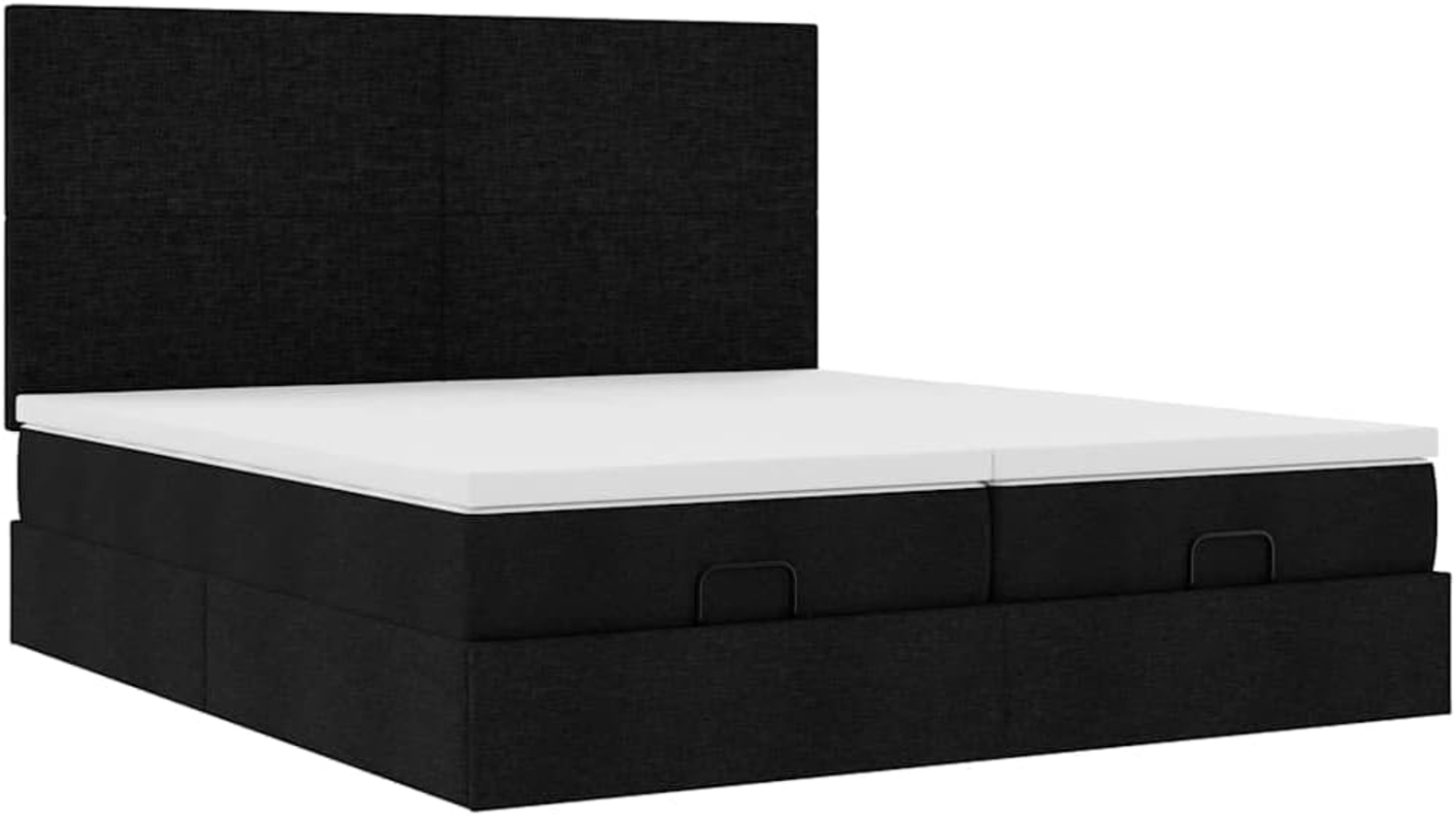 Ottoman-Bett mit Matratzen Schwarz 180x200 cm Stoff 3314522 Bild 1