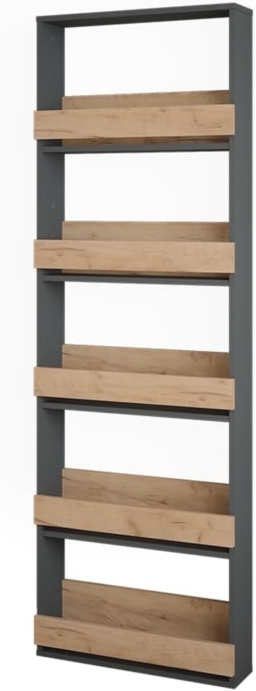 Weinglasregal Repose Goldkraft Eiche/Anthrazit 60 x 180 cm Vicco Bild 1