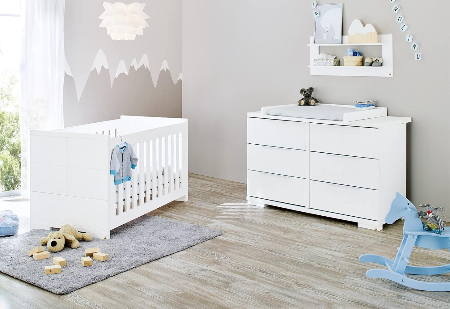 Pinolino 'Polar' 2-tlg. Babyzimmer-Set weiß, breit Bild 1