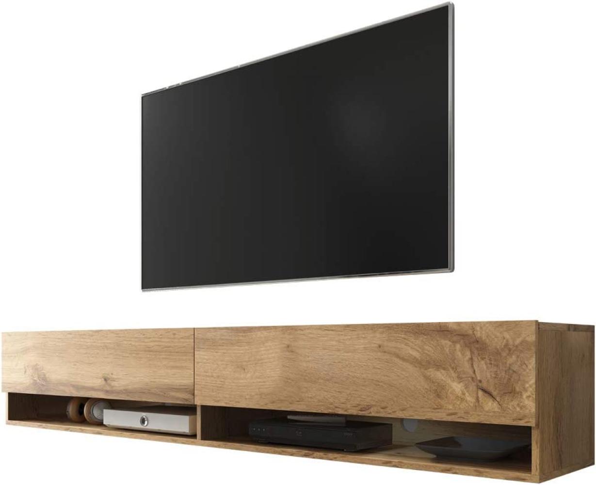 Selsey Wander – TV-Lowboard/TV-Schrank Wotan Eiche Holzoptik hängend 180cm Bild 1