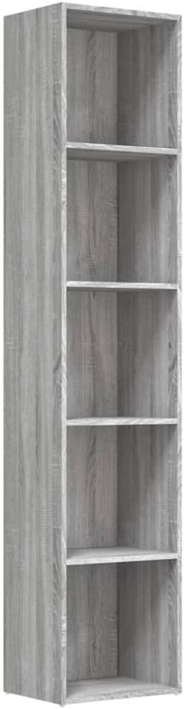 vidaXL Bücherregal Grau Sonoma 40 x 30 x 189 cm Holzwerkstoff 815436 Bild 1