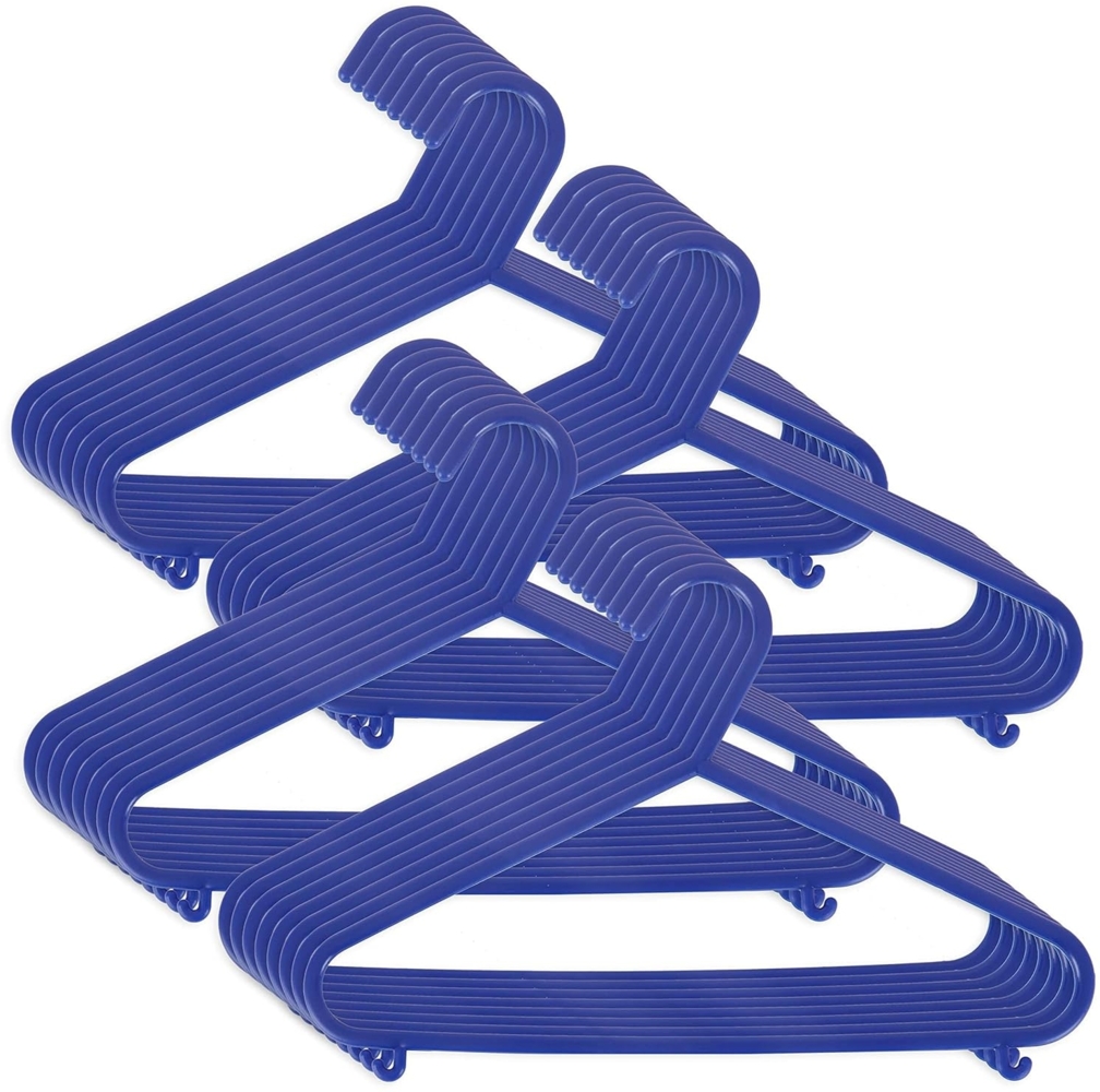 Bieco Kleiderbügel Kinder 32St Dunkelblau | Länge ca 30cm | Baby Kleiderbügel | Kunststoff Kleiderbügel Kinder | Baby Organiser Für Kleiderschrank | Clothes Hangers Bild 1