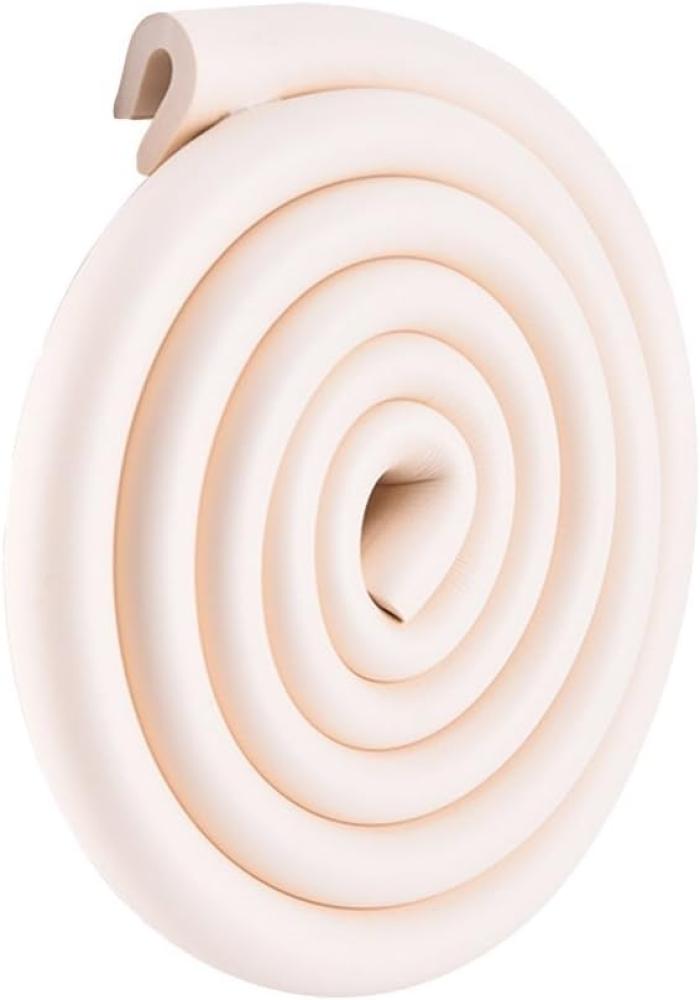 SuperglockT 2Meter Kantenschutz Baby Schutz aus Weichem Schaumstoff Kindersicherung Eckenschutz Verdicken U-Form Selbstklebend Kinderschutz Stoßschutz für Möbel Glastisch (Beige) Bild 1