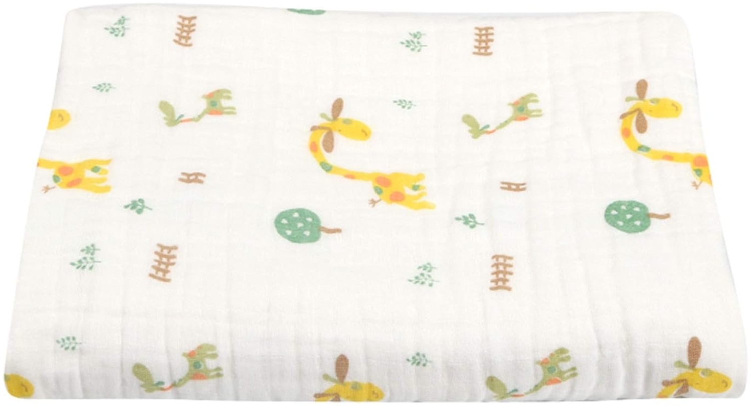 Hayisugar Baby Musselin Swaddle Decke Tücher Baby Kuscheldecke, 100 x 120 cm, 100% Baumwolle, 4-lagig, Decke, Babydecke, Erstlingsdecke, Kinderdecke, Giraffe Bild 1