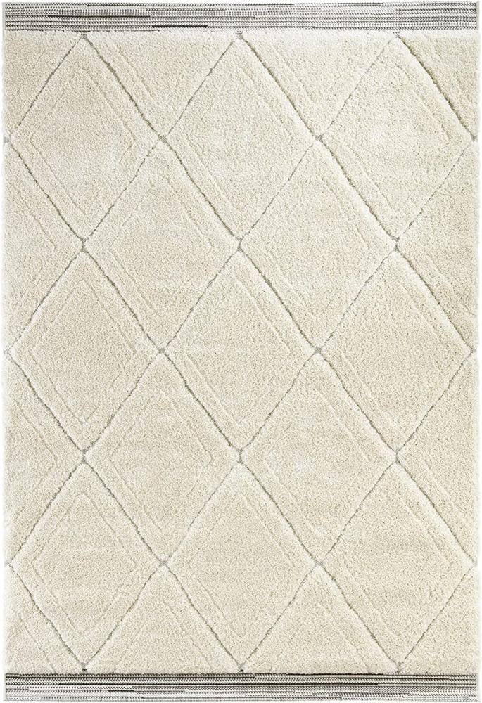 Hochflor Teppich Colin Creme 200x290 cm Bild 1