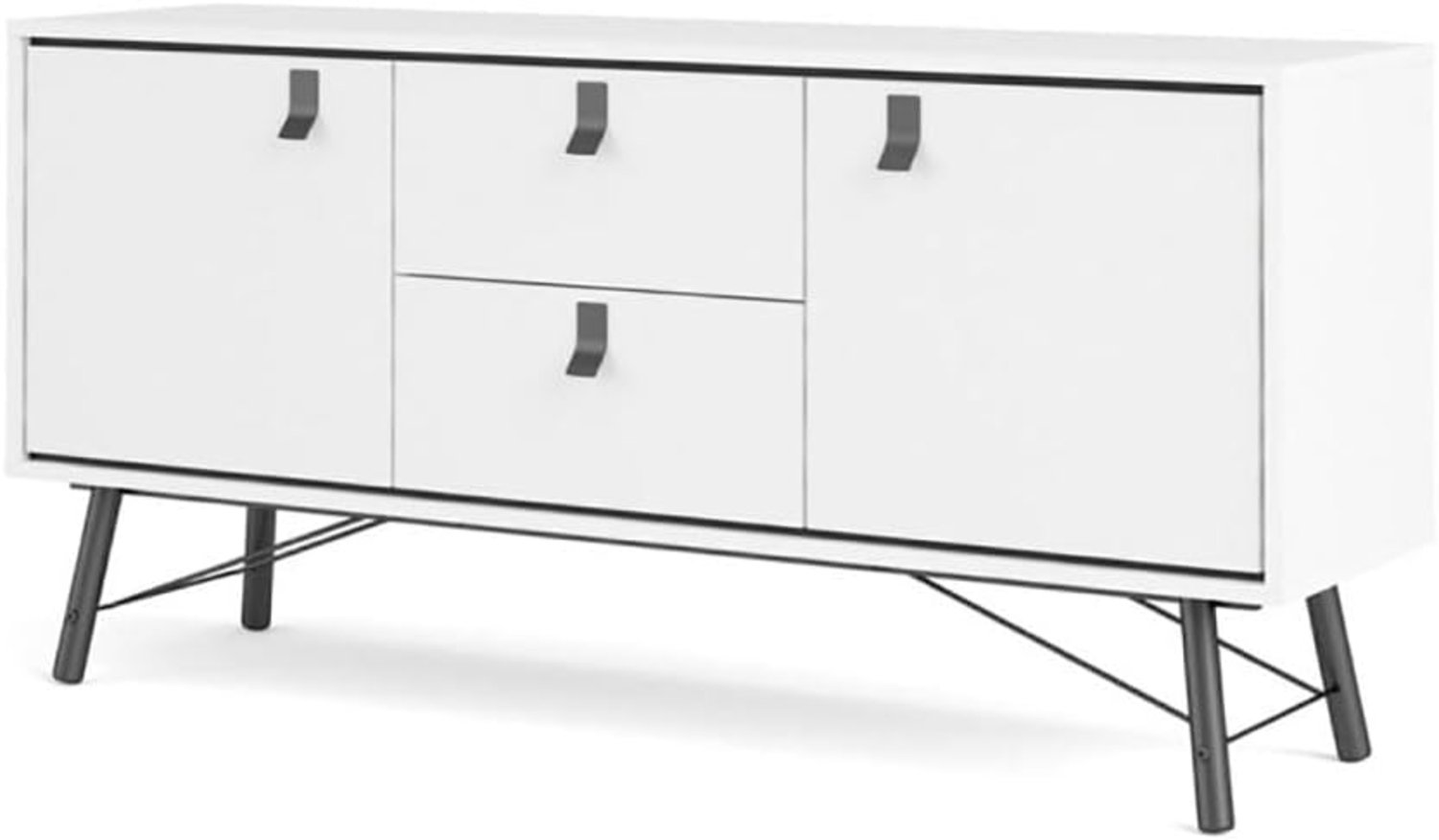 ebuy24 Sideboard Rye Sideboard 2 Türen, 2 Schubladen mattweiss. Bild 1