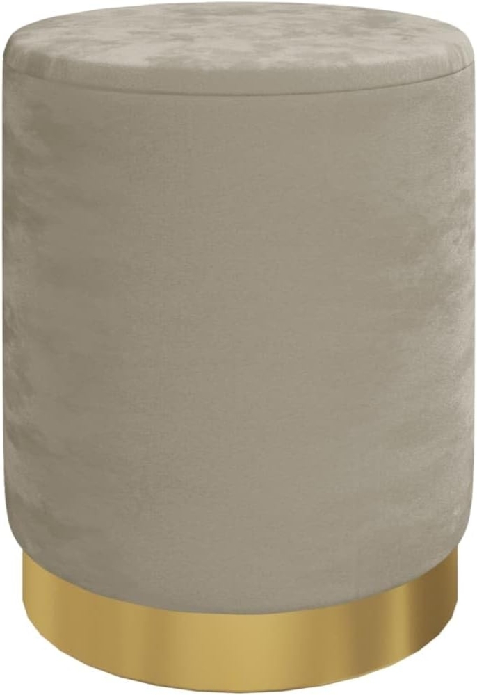 vidaXL Runder Aufbewahrungshocker Dunkelgrau Samt 31 x 37 cm 340286 Bild 1
