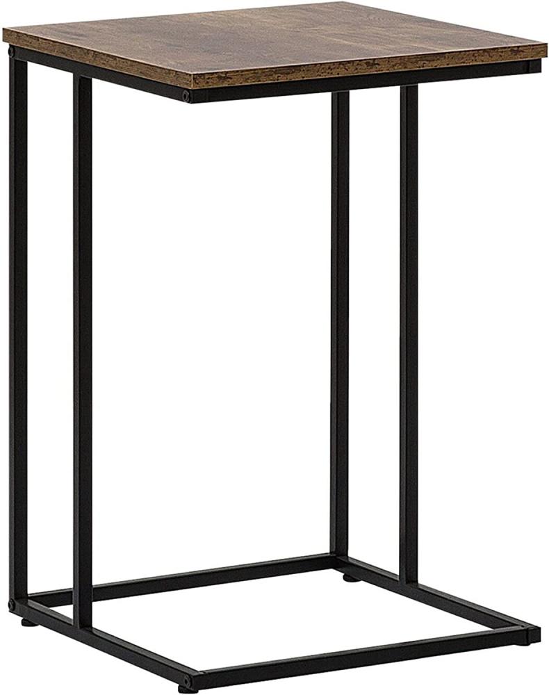 Beistelltisch Holzoptik braun quadratisch 40 x 40 cm TROY Bild 1