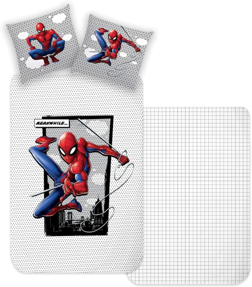 Wendebettwäsche Disney Home Spiderman Wendebettwäsche Set, Disney, 2 teilig, Mit Reißverschluss, 100% Baumwolle Bild 1