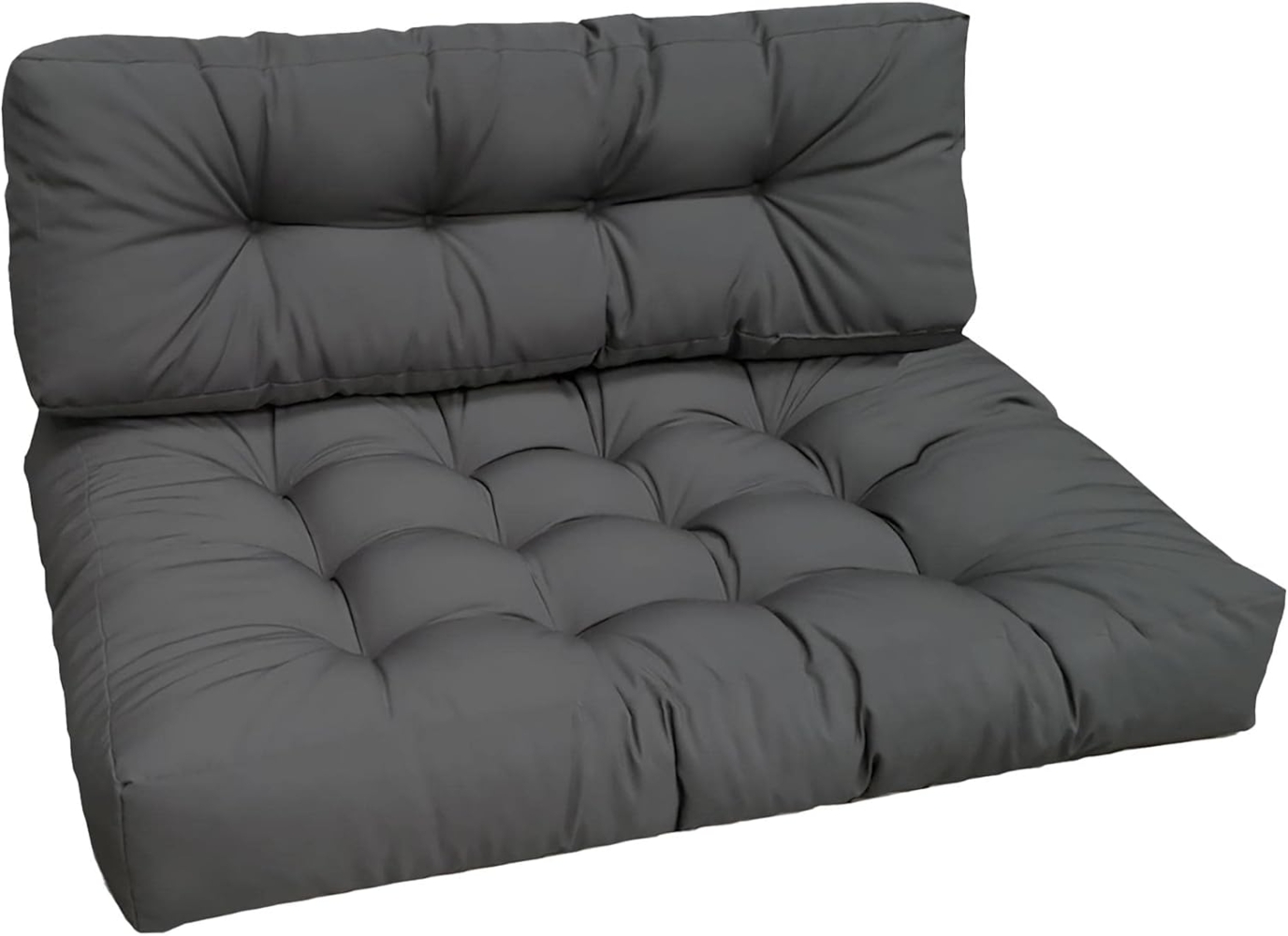 Outdoor Palettenkissen Set MONACO, (1 Sitzkissen + 1 Rückenkissen) in anthrazit anthrazit Bild 1