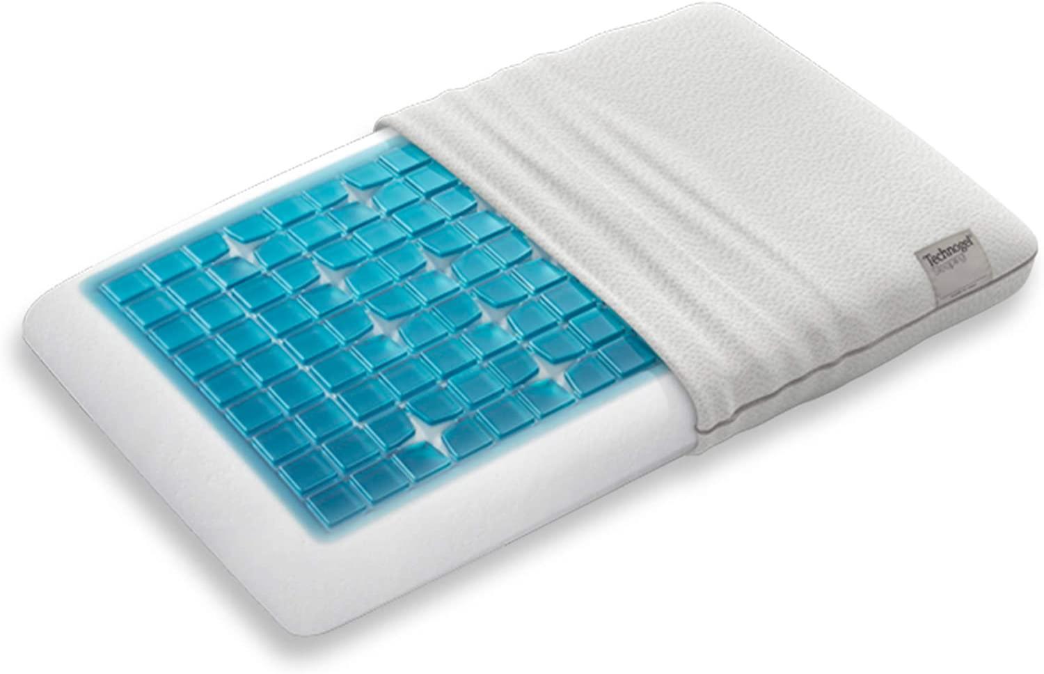 Technogel® Premium Nackenstütz-Kopfkissen mit patentiertem Thermo-Gel + Schadstofffrei & Zertifiziert + Orthopädisches HWS-Kissen für Rücken- & Seitenschläfer + medium 66x40x09cm Bild 1