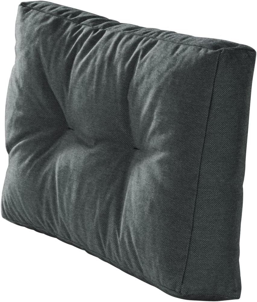 Traumnacht Outdoor Palettenauflage mit Schaumstoffstäbchen gefüllt, Palettenkissen, Palettenpolster Palettenmöbel Palettensofa Seitenteil, anthrazit Bild 1