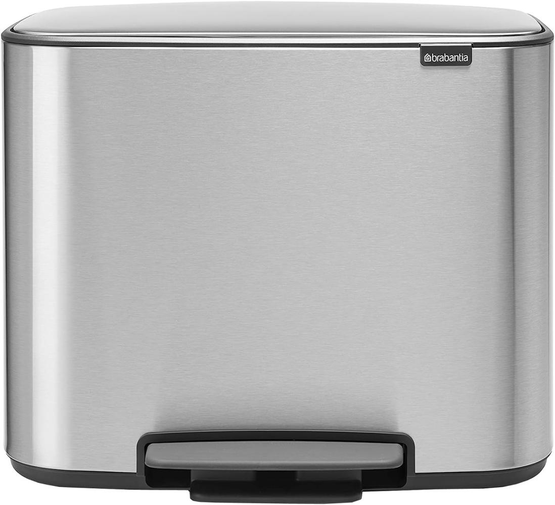 Brabantia Bo Treteimer 11 plus 23 L Abfalleimer, Metall, Matt Steel Fingerprint Proof, 54 x 36. 5 x 44 cm Bild 1