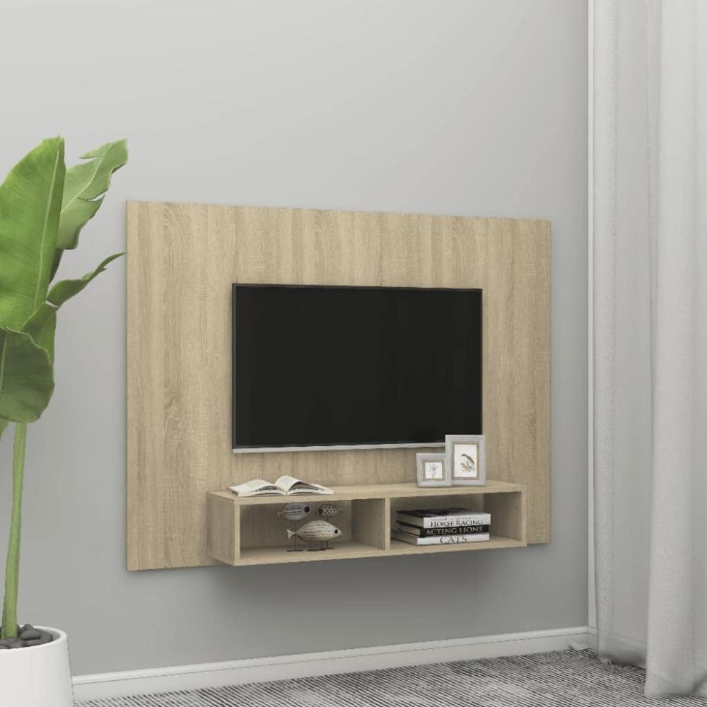 TV-Wandschrank Sonoma-Eiche 135 x 23,5 x 90 cm Holzwerkstoff Bild 1