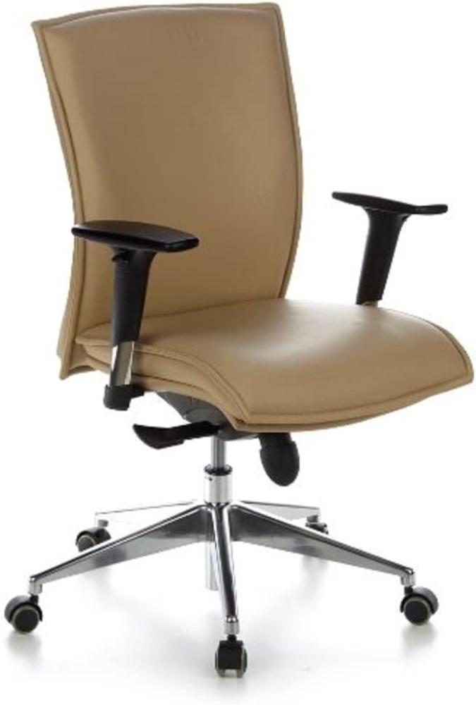 hjh OFFICE Luxus Chefsessel MURANO 10 Leder Beige Bild 1