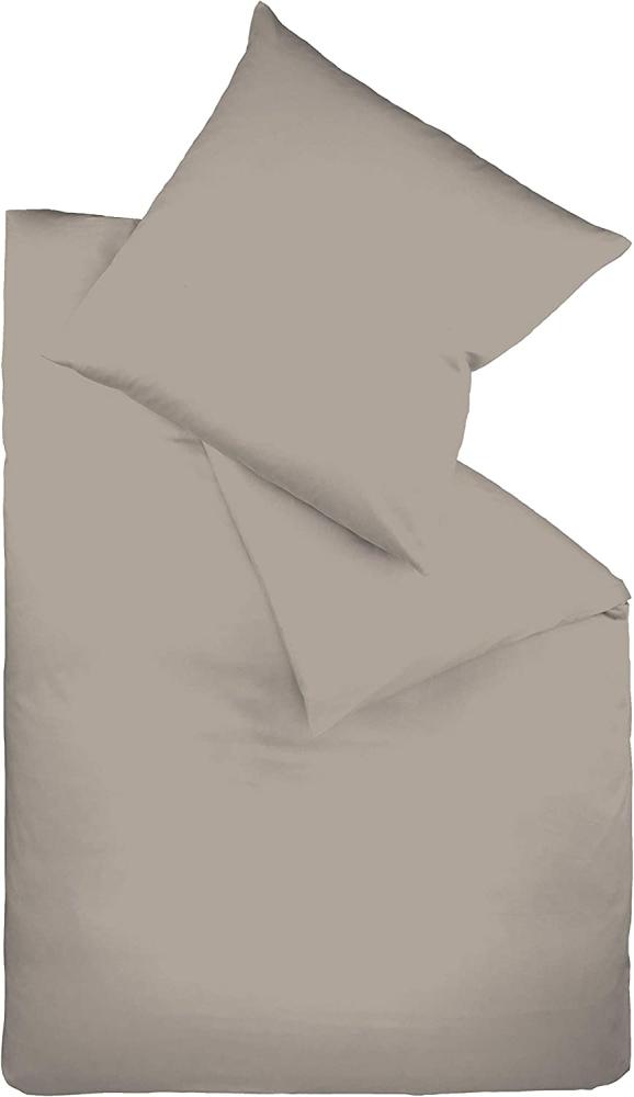 fleuresse Interlock Jersey Bettwäsche Colours 135x200 cm + 80x80 cm Taupe Bild 1