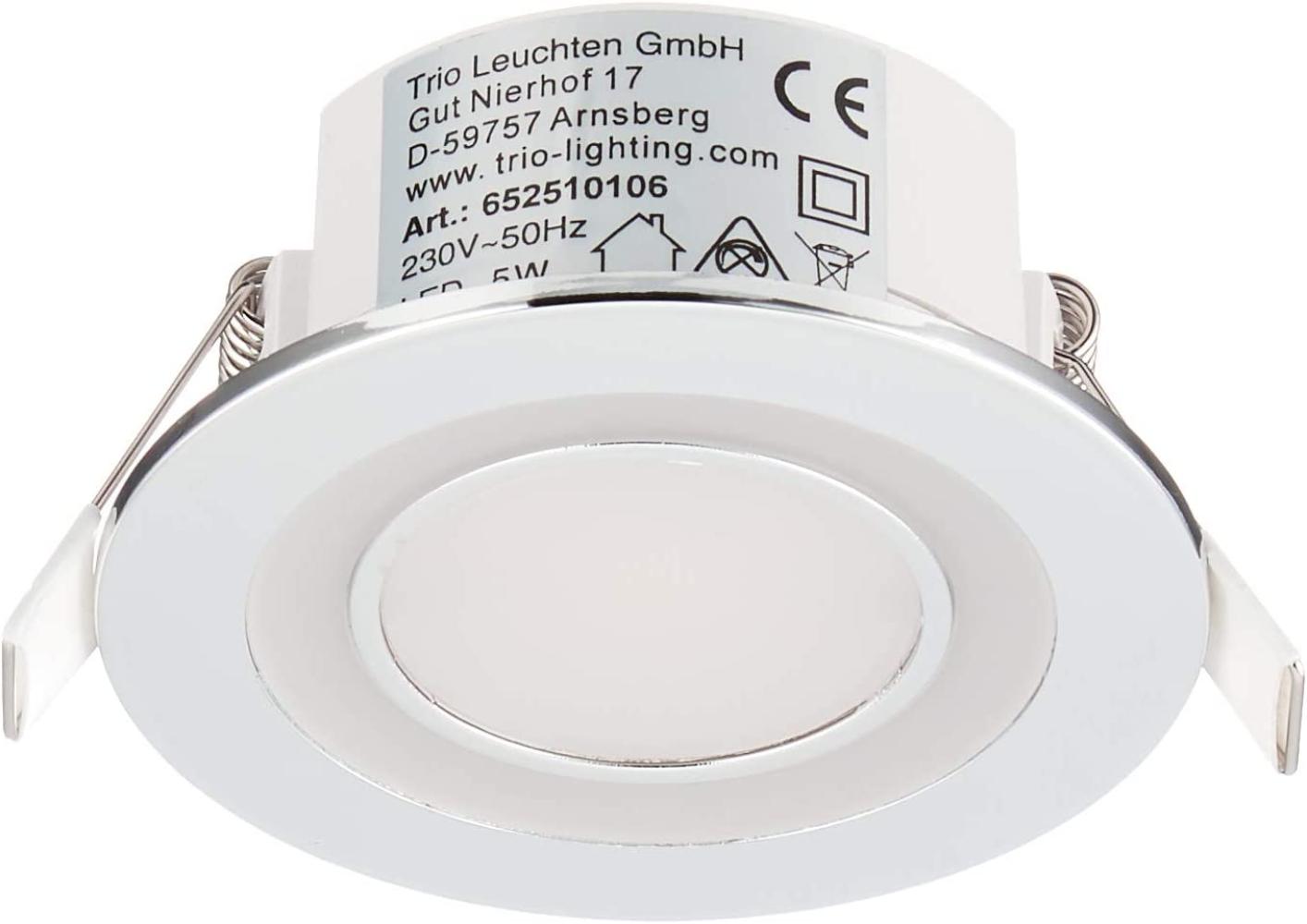 Runder LED Deckeneinbaustrahler CORE in Silber Chromfarben Ø 8,2cm Bild 1