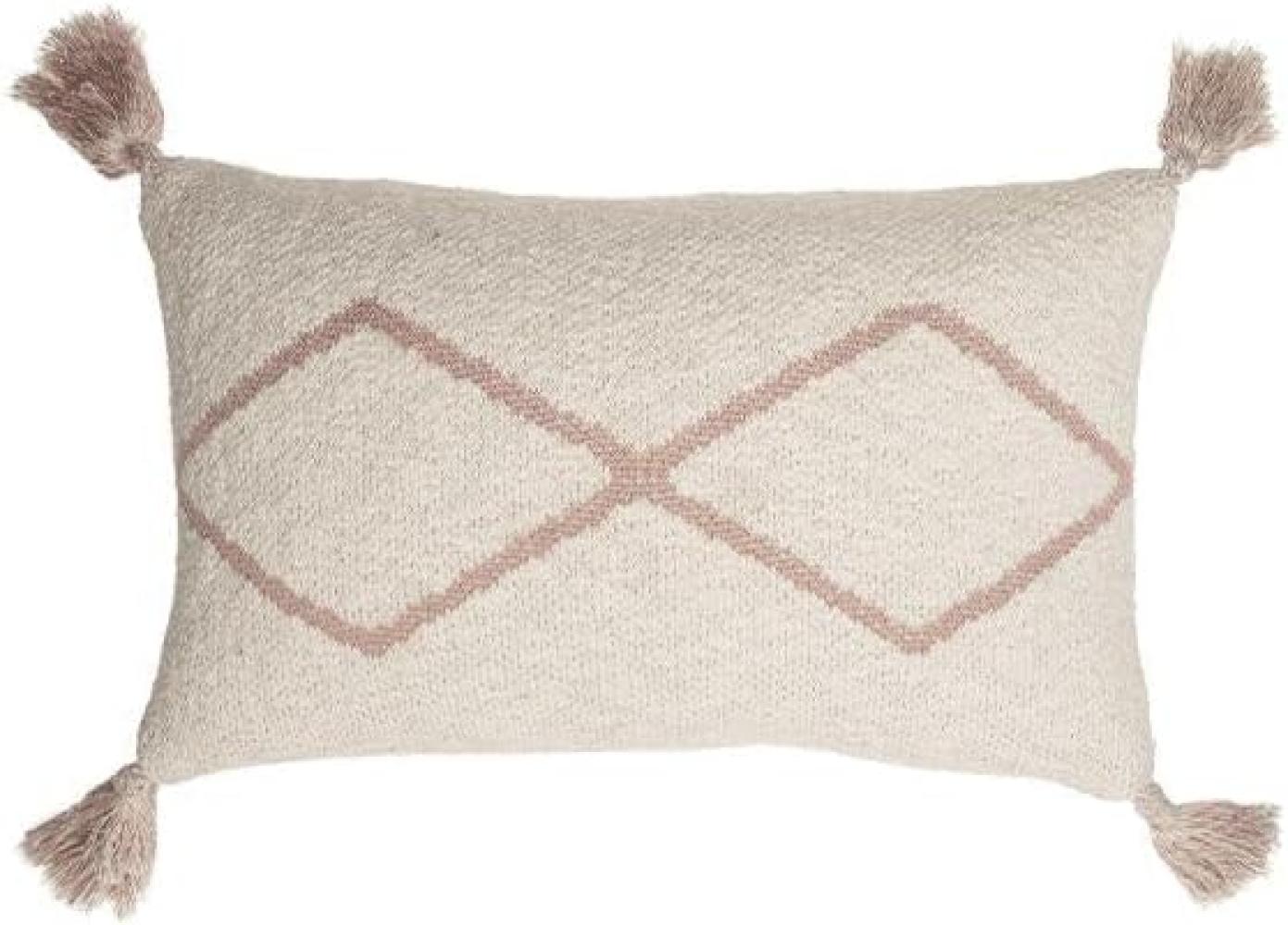 Lorena Canals 'Oasis' Kissen gestrickt klein rosa/beige Bild 1