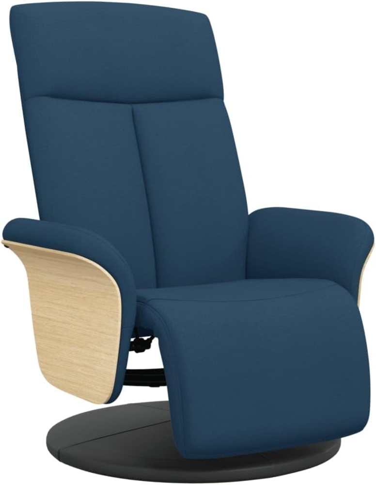 vidaXL Relaxsessel mit Fußteil Blau Stoff 356528 Bild 1