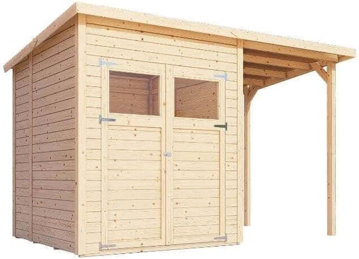 Alpholz Gerätehaus Mollie Plus Gerätehaus aus Holz Geräteschrank mit 19 mm Wandstärke inklusive Schleppdach Gartenhaus mit Montagematerial Bild 1