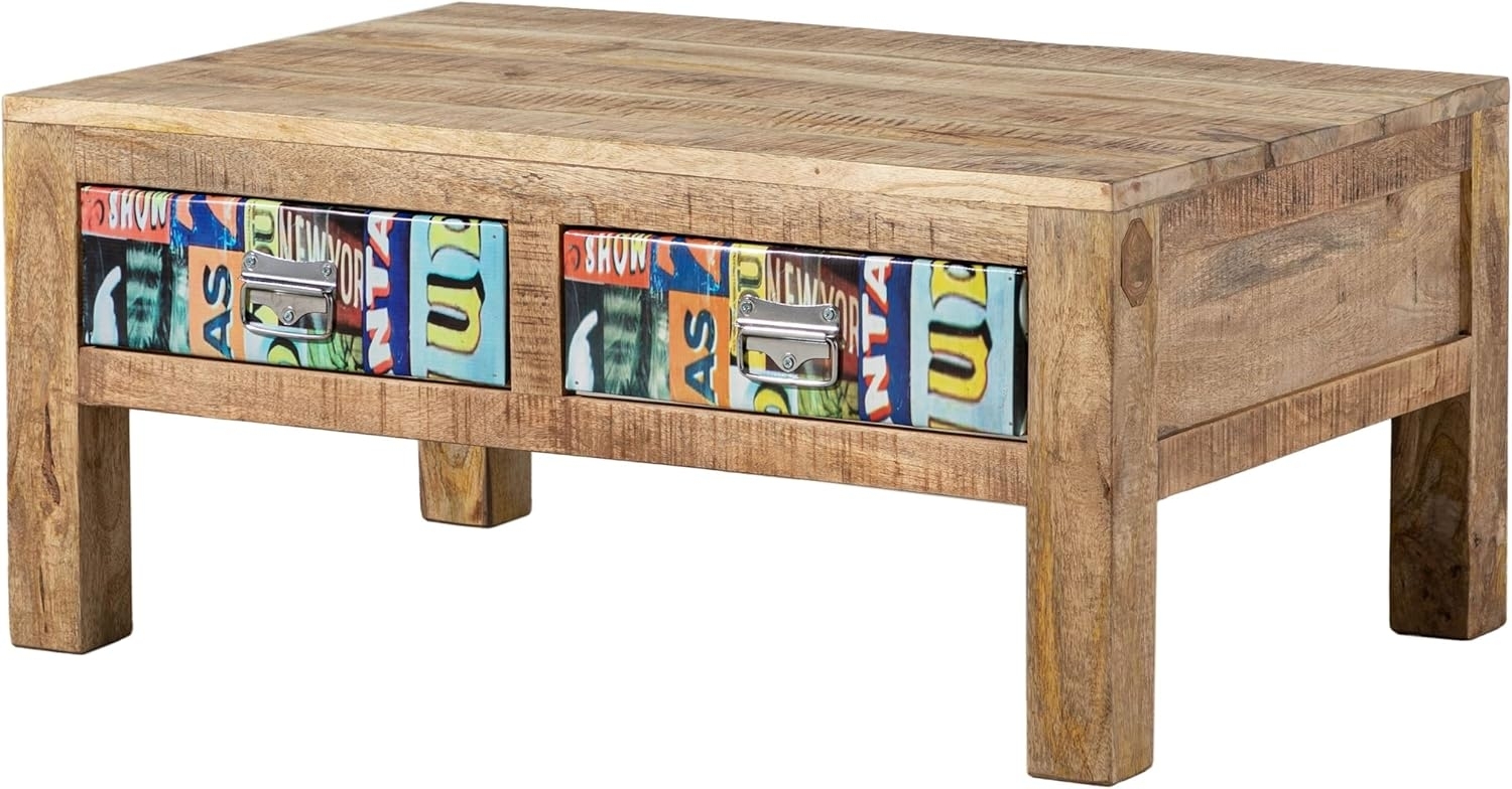 Massivmoebel24 Couchtisch Couchtisch Mango 90x60x40 mehrfarbig lackiert LOUNGE COLLECTION #11 Bild 1