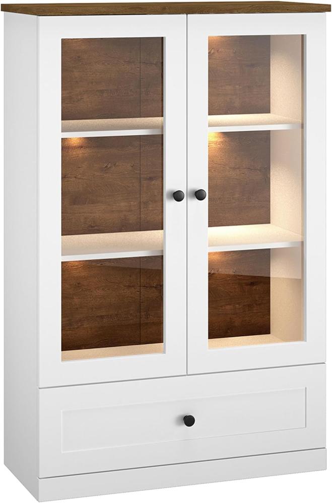 Standvitrine LILLE Stauraumschrank 92x40x140cm Bild 1