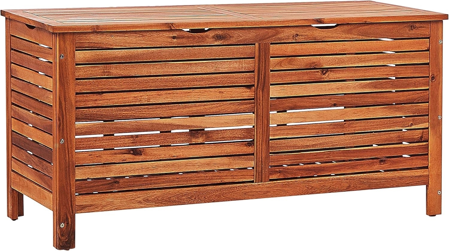 Aufbewahrungsbox RIVIERA Akazienholz 130 cm 48 cm Dunkler Holzfarbton Bild 1