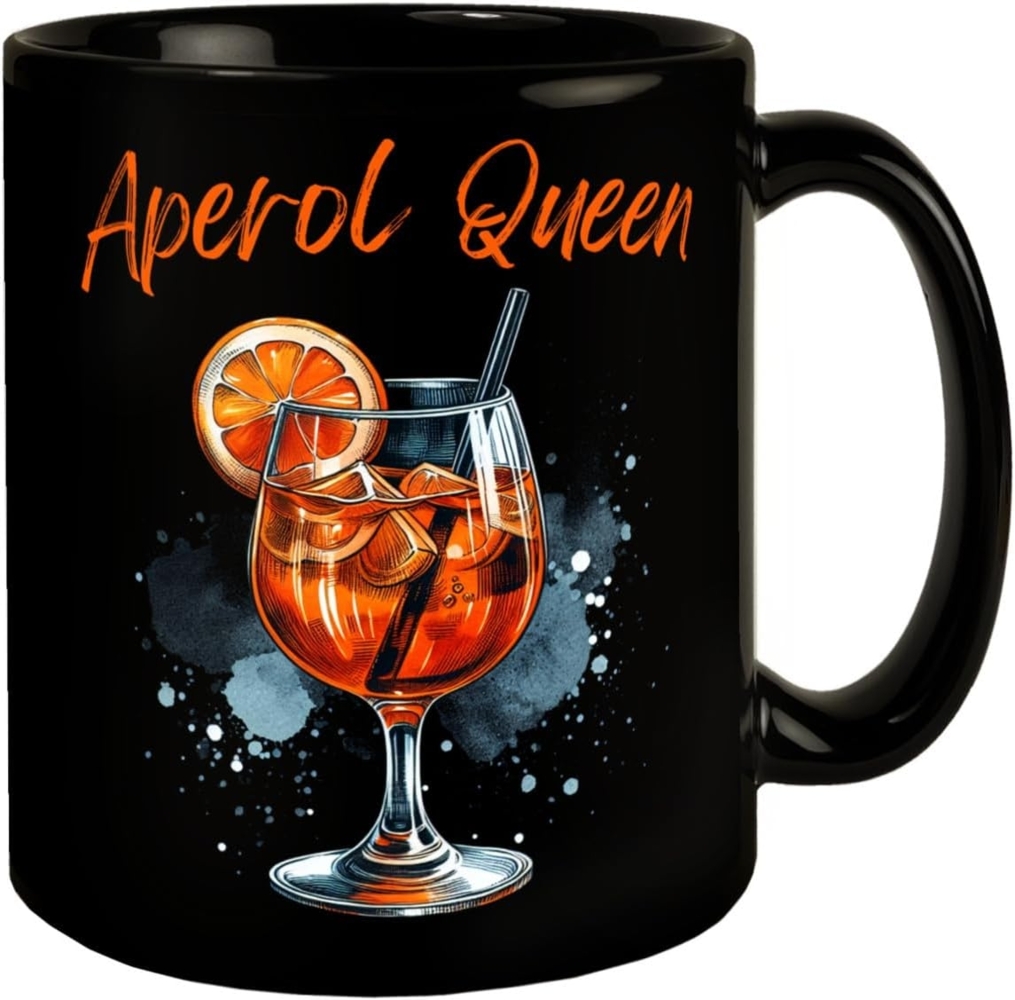 speecheese Tasse Aperol Queen Tasse in Schwarz Bild 1