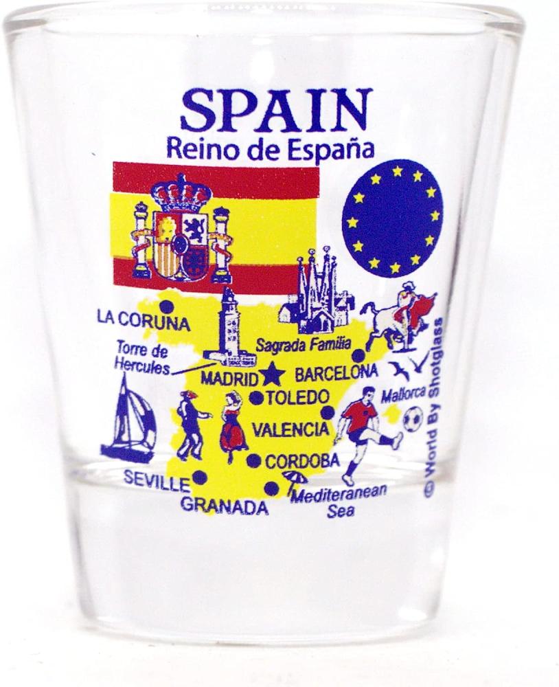 Spain EU Series Landmarks and Icons Shot Glass by World By Shotglass Bild 1