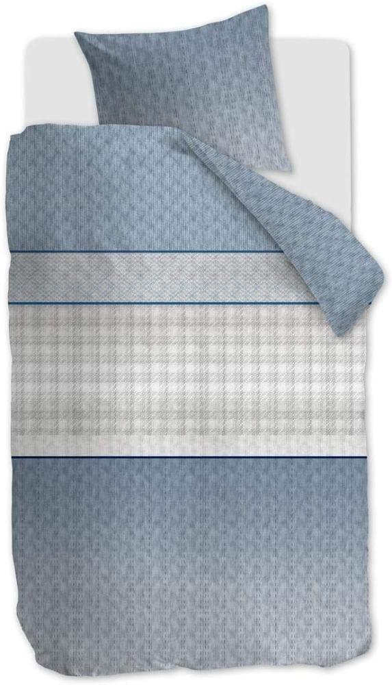 beddinghouse Mako Satin Bettwäsche Dorette Größe 135x200/80x80 cm, blue Bild 1