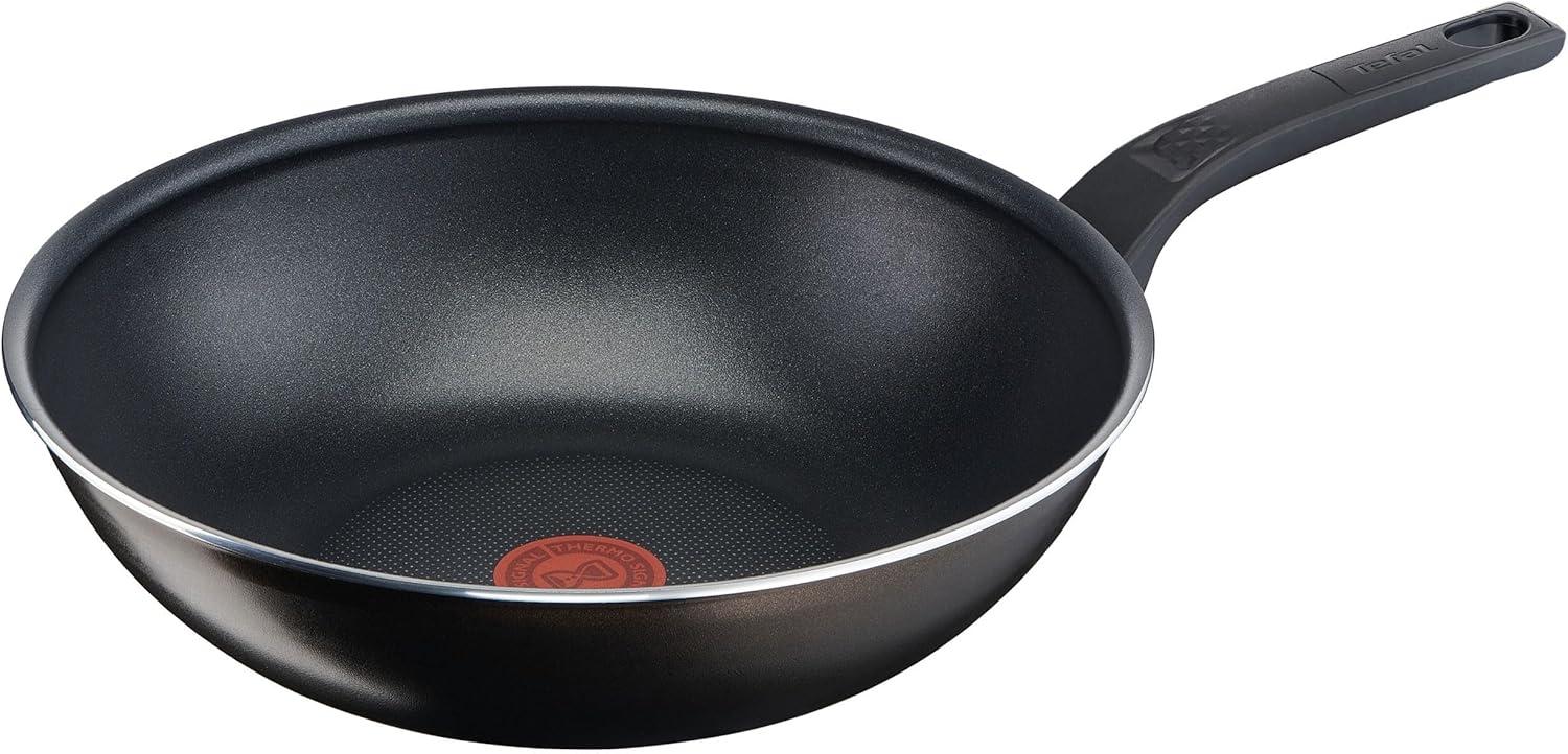 Tefal Wokpfanne 28cm Schwarz Antihaft Braten Kochen Küche Schmoren Gemüse Speise Bild 1